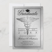 卒業式ドクターカドゥーセスシルバーグラードキャップ 案内状 (正面)