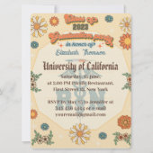 卒業式ナーススクールのグルーヴパーソナライズされたィーピー 招待状 (正面)