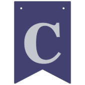 卒業式ネイビーブルーシルバークラスカスタムの卒業生 バンティングフラッグ (第2の旗)