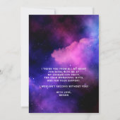 卒業式ネオングロー中学校の卒業写真 サンキューカード (裏面)