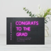 卒業式ネオンピンク明るいモダンおめでとう (スタンド正面)