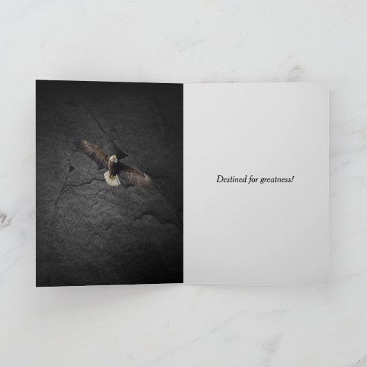 卒業式ハゲの旗 カード (内部)