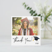 卒業式ハットインスタントフォト2 & サンキューカード 招待状 (スタンド正面)