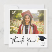 卒業式ハットインスタントフォト2 & サンキューカード 招待状 (正面)