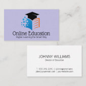 卒業式ハットオープンブックオンラインロゴ 名刺 (正面/裏面)