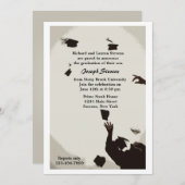 卒業式ハットトス招待状 招待状 (正面/裏面)