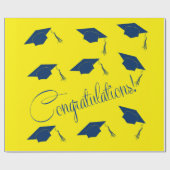 卒業式ハットラッピング紙 ラッピングペーパー (フラット)