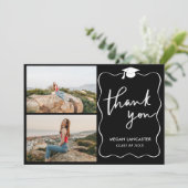 卒業式ハットリボン | ブラック | サンキュー | スクリプト (スタンド正面)