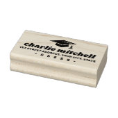 卒業式ハットレトロフォントはっきりした差出人住所 ラバースタンプ (スタンプ)