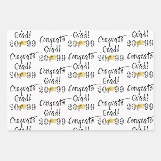 卒業式ハンドレタおめでとう卒業 ラッピングペーパーシート (正面)