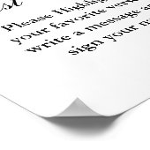 卒業式バイブルゲストブックサイン卒業パーティー ポスター (角)