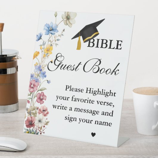 卒業式バイブルゲストブックサイン卒業パーティー 台座サイン (インサイチュ)