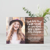 卒業式バイブル聖句フォトウ素朴ィードスクリプト 案内状 (スタンド正面)