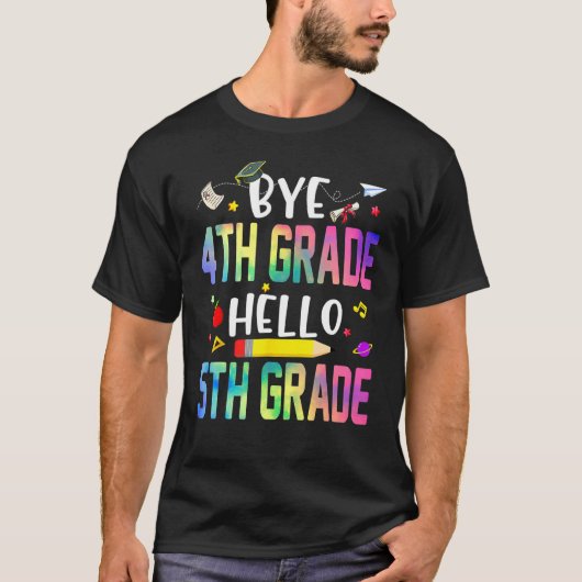 卒業式バイ4年生Hello 5年生Sに戻る Tシャツ (正面)