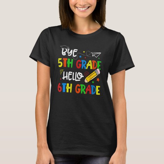 卒業式バイ5年生Hello 6年生Sに戻る Tシャツ (正面)