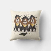 卒業式バセット犬 クッション (裏面)