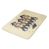 卒業式バセット犬 バスマット (アングル)