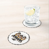 卒業式バセット犬 ペーパーコースター (インサイチュ)