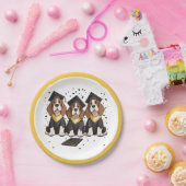 卒業式バセット犬 ペーパープレート (パーティー)