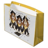 卒業式バセット犬 ラージペーパーバッグ (裏面アングル)