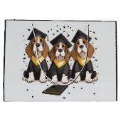 卒業式バセット犬 ラージペーパーバッグ (裏面)