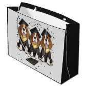 卒業式バセット犬 ラージペーパーバッグ (裏面アングル)