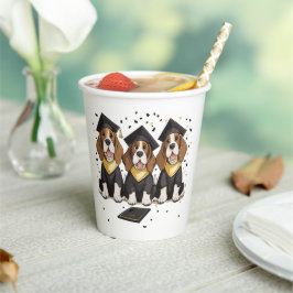 卒業式バセット犬 紙コップ