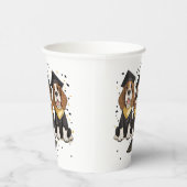 卒業式バセット犬 紙コップ (右)