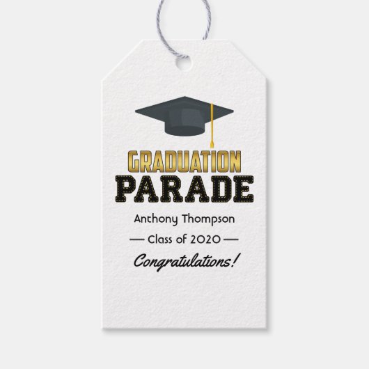 卒業式パレードおめでとう ギフトタグ (正面)