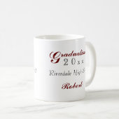 卒業式パーソナライズされたのマグ コーヒーマグカップ (正面右)