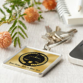 卒業式パーソナライズされたギフト法律学校クリスマス キーホルダー (側面)