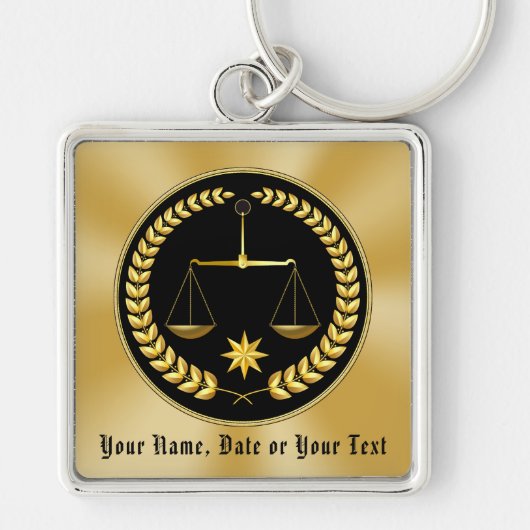 卒業式パーソナライズされたギフト法律学校クリスマス キーホルダー (正面)
