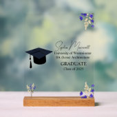 卒業式パーソナライズされたギフト、卒業式プラーク、G アクリルサイン (ニュートラル)