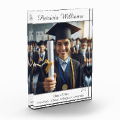 卒業式パーソナライズされたクラスのスター写真プラーク フォトブロック (左)