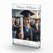 卒業式パーソナライズされたクラスのスター写真プラーク フォトブロック (右)