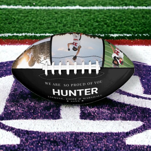 卒業式パーソナライズされたシニアフォトサッカー アメリカンフットボール