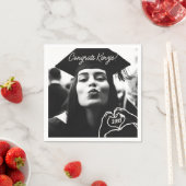 卒業式パーソナライズされたナプキンスカスタムの写真 スタンダードカクテルナプキン (インサイチュ)