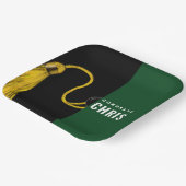 卒業式パーソナライズされたパーティグリーン紙プレート ペーパープレート (傾斜あり)