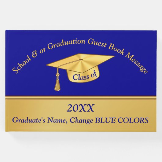 卒業式パーソナライズされたパーティーゲストブック ゲストブック (正面)