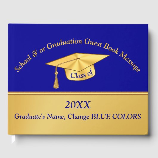 卒業式パーソナライズされたパーティーゲストブック ゲストブック (正面)