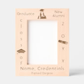 卒業式パーソナライズされたモダンフォトキャップ、ディプロマ レーザー彫刻フレーム (正面)