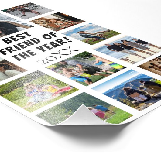 卒業式パーソナライズされた13フォトコラージュのポスター フォトプリント            (角)