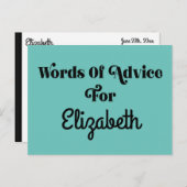 卒業式パーティアドバイスカード ポストカード (正面/裏面)