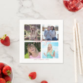 卒業式パーティカスタムフォトコラージュ スタンダードカクテルナプキン (インサイチュ)