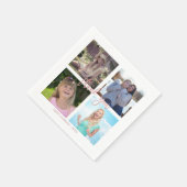 卒業式パーティカスタムフォトコラージュ スタンダードカクテルナプキン (角)