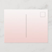 卒業式パーティバラ金ゴールド赤面招待 ポストカード (裏面)