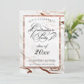 卒業式パーティマルブレッド銅タイポグラフィ 招待状 (スタンド正面)