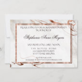 卒業式パーティマルブレッド銅タイポグラフィ 招待状 (裏面)