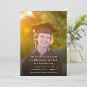 卒業式パーティミニマルフォト招待状 招待状 (スタンド正面)