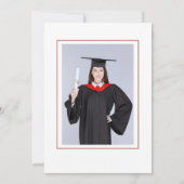 卒業式パーティモダンシンプル写真 招待状 (裏面)